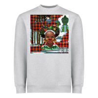 Heather Grey Christmas African girl Heavyweight Sweatshirt - BarkalooDesign