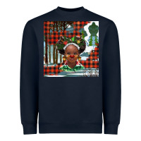 Navy Christmas African girl Heavyweight Sweatshirt - BarkalooDesign