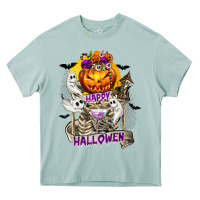 Arona Happy Halloween with Skeleton Heavy Core Tee - texasbilliewilder