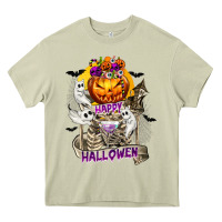 Mossy Happy Halloween with Skeleton Heavy Core Tee - texasbilliewilder