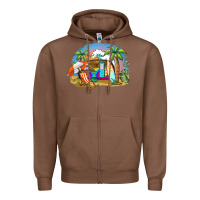 Chestnut camp life beach Zipper Hoodie - BarkalooDesign
