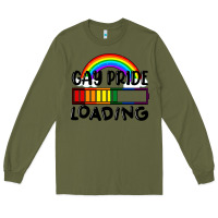 Army Green Gay pride loading Long Sleeve Tee - FaDigitalArtStudio