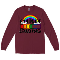 Burgundy Gay pride loading Long Sleeve Tee - FaDigitalArtStudio