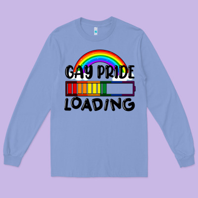 Gay Pride Loading Long Sleeve Tee Designed By Fadigitalartstudio