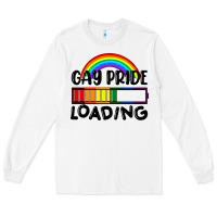 White Gay pride loading Long Sleeve Tee - FaDigitalArtStudio