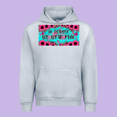 In October We Wear Pink Urban Hoodie Designed By Jahusdesignshop