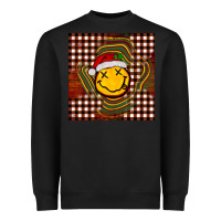 Black Christmas smiley face Heavyweight Sweatshirt - BarkalooDesign