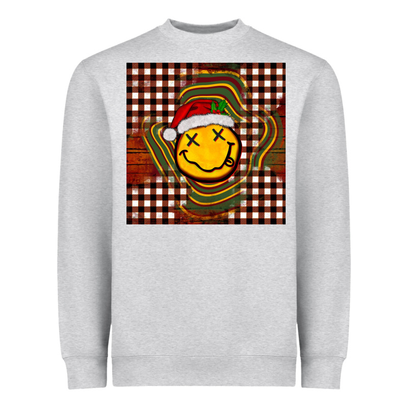 Christmas Smiley Face Heavyweight Sweatshirt by BarkalooDesign | Teevron