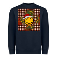 Navy Christmas smiley face Heavyweight Sweatshirt - BarkalooDesign