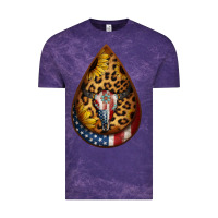 Cloud Purple american sunflower bullskull teardrop earrings Vintage Tee - Jasminsmagicworld