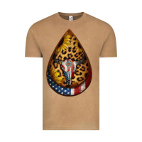 American Sunflower Bullskull Teardrop Earrings Vintage Tee | Teevron