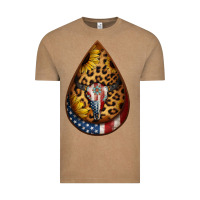 Vintage Coffee american sunflower bullskull teardrop earrings Vintage Tee - Jasminsmagicworld