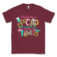 Burgundy i became a cna because your life is worth my time Classic Tee - CowGirlArtShop