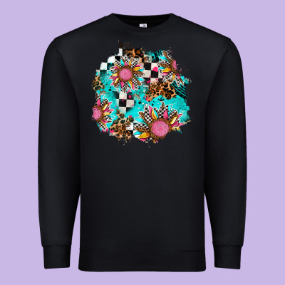Race Sunflower Patches Premium Sweatshirt Designed By Adodesignshop