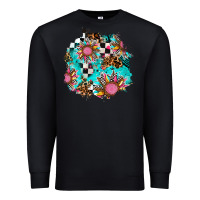 Black race sunflower patches Premium Sweatshirt - AdoDesignShop