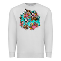 Dove Grey race sunflower patches Premium Sweatshirt - AdoDesignShop