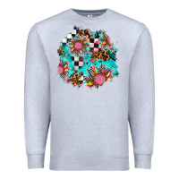Heather Grey race sunflower patches Premium Sweatshirt - AdoDesignShop