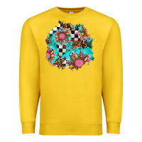 Lemon race sunflower patches Premium Sweatshirt - AdoDesignShop