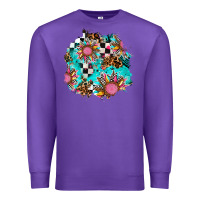 Purple race sunflower patches Premium Sweatshirt - AdoDesignShop