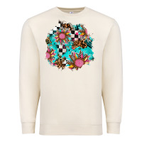 Sandshell race sunflower patches Premium Sweatshirt - AdoDesignShop