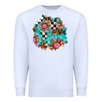 White race sunflower patches Premium Sweatshirt - AdoDesignShop