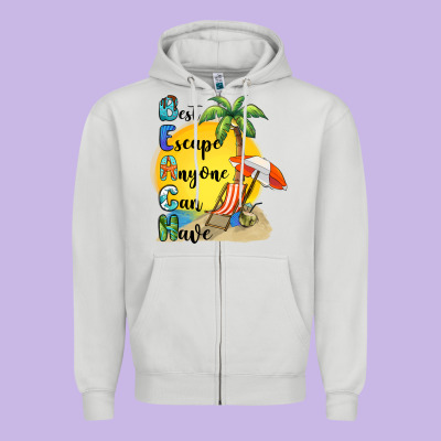 Best Escape Anyone Can Have Zipper Hoodie Designed By Barkaloodesign