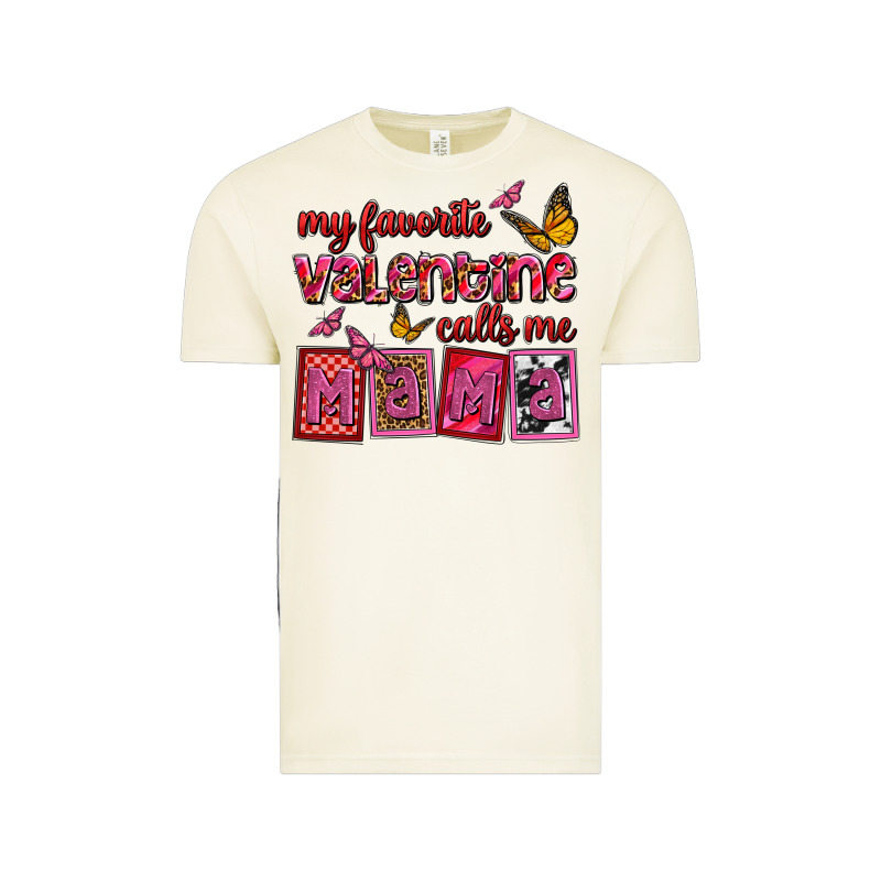 My Favorite Valentine Calls Me Mama Vintage Tee by OliviaCreatesArt | Teevron