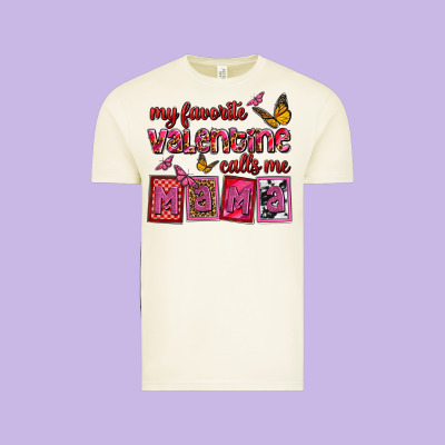 My Favorite Valentine Calls Me Mama Vintage Tee Designed By Oliviacreatesart