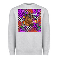 Heather Grey halloween horse Heavyweight Sweatshirt - BarkalooDesign