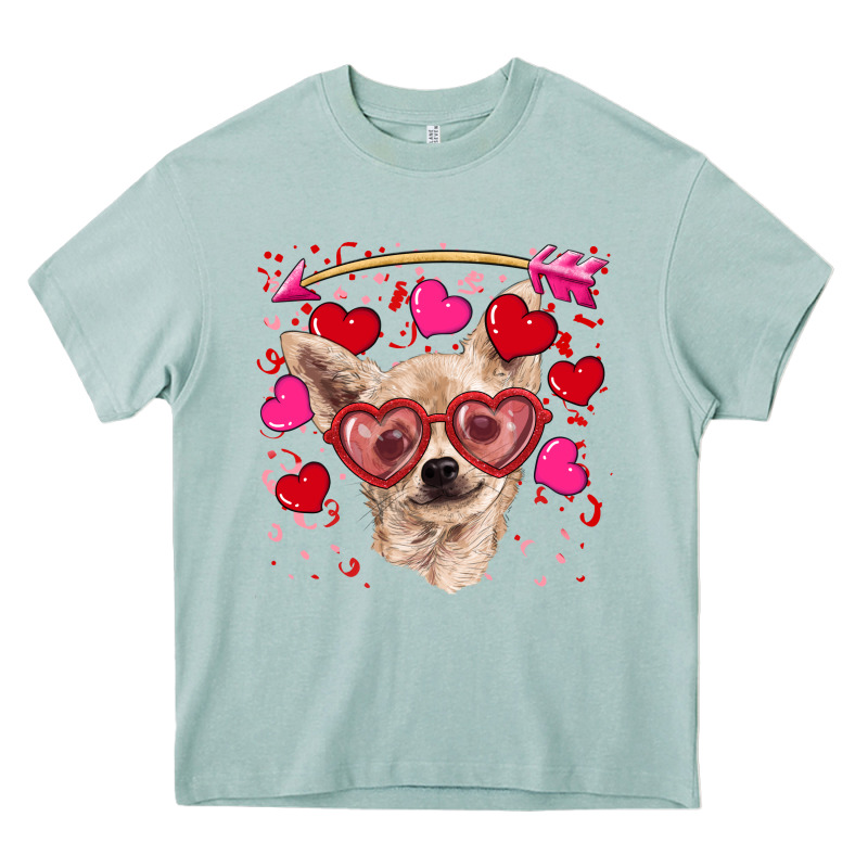 Valentine's Day  Chihuahua Heavy Core Tee by RanaPortraitStore | Teevron