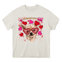 Cream valentine's day  chihuahua Heavy Core Tee - RanaPortraitStore