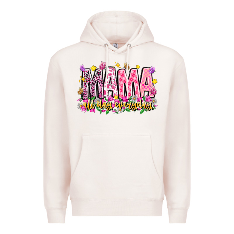 Mama All Day Everyday Premium Hoodie by CowhideDigitalArt | Teevron