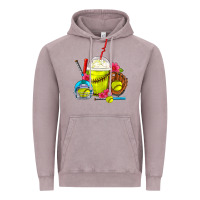 Vintage Zinc Softball Frappe Coffee Vintage Hoodie - FaDigitalArtStudio