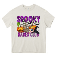 Cream Spooky babes club Heavy Core Tee - texasbilliewilder