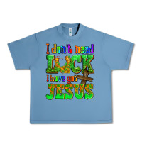 Pebble Blue St. Patrick's I dont need luck i have got Jesus Urban Heavy Tee - OliviaCreatesArt