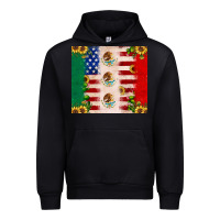 Black American flag mexico flag sunflower cactus Urban Hoodie - JahusDesignShop