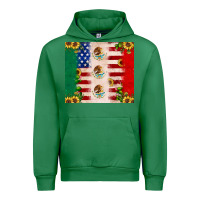 Emerald American flag mexico flag sunflower cactus Urban Hoodie - JahusDesignShop