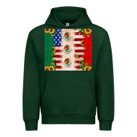 Forest Green American flag mexico flag sunflower cactus Urban Hoodie - JahusDesignShop