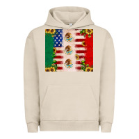 Pigment French Oak American flag mexico flag sunflower cactus Urban Hoodie - JahusDesignShop