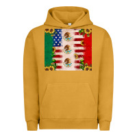Pigment Peanut Butter American flag mexico flag sunflower cactus Urban Hoodie - JahusDesignShop