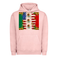 Pigment Salmon American flag mexico flag sunflower cactus Urban Hoodie - JahusDesignShop