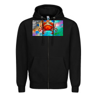 Black crab license plate Zipper Hoodie - BarkalooDesign