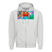 Dove Grey crab license plate Zipper Hoodie - BarkalooDesign