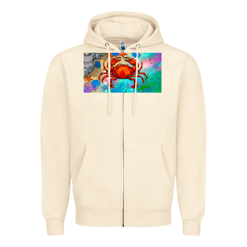Crab License Plate Zipper Hoodie by BarkalooDesign | Teevron