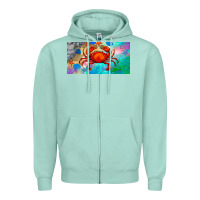 Seafoam crab license plate Zipper Hoodie - BarkalooDesign