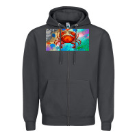 Smoke crab license plate Zipper Hoodie - BarkalooDesign