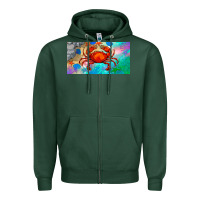Sports Green crab license plate Zipper Hoodie - BarkalooDesign