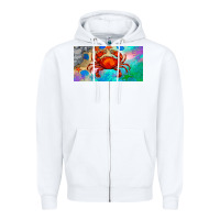 White crab license plate Zipper Hoodie - BarkalooDesign