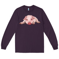 Plum baby pig Long Sleeve Tee - RanaPortraitStore