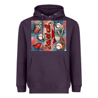 Plum baseball Heavyweight Hoodie - AdoDesignShop